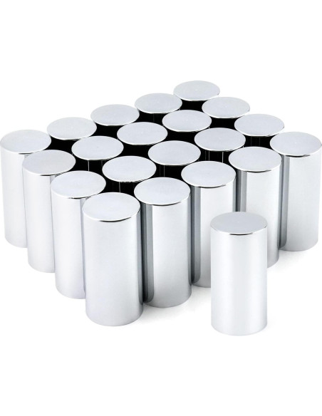 Tapas de Tuerca QWORK Cromadas ABS 33mm - Paquete de 20