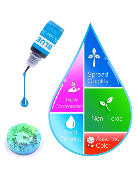 Juego de Tintas de Alcohol Limino - 12 Colores 10ml para Resina