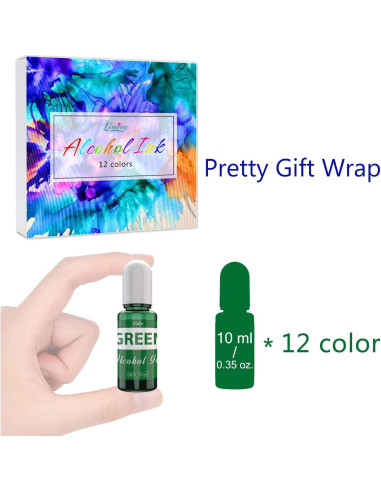 Juego de Tintas de Alcohol Limino - 12 Colores 10ml para Resina