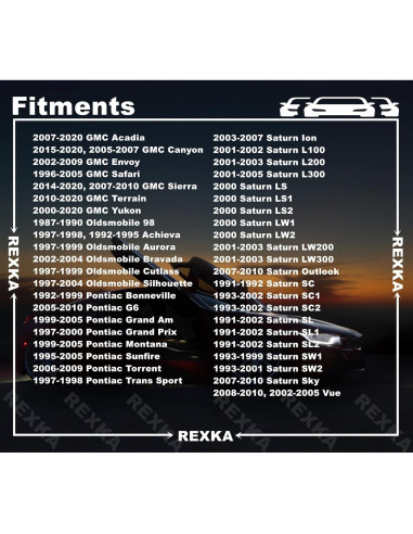 Kit 15 Juegos Tornillos y Tuercas para Chevrolet y Cadillac