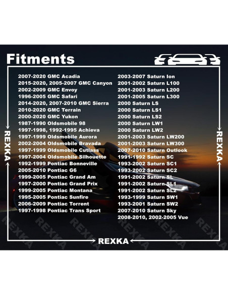 Kit 15 Juegos Tornillos y Tuercas para Chevrolet y Cadillac