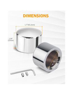 Cubiertas de tuerca de eje delantero PBYMT Cromo para Harley 2002-2024 2