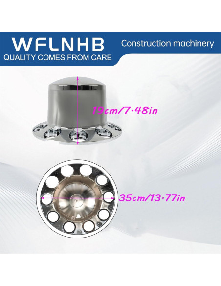 Cubiertas de Eje Cromadas WFLNHB para Semi-Tráiler 33mm