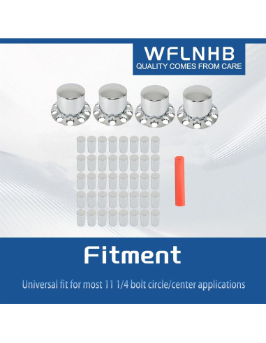 Cubiertas de Eje Cromadas WFLNHB para Semi-Tráiler 33mm