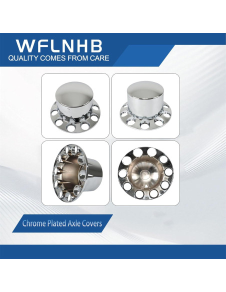 Cubiertas de Eje Cromadas WFLNHB para Semi-Tráiler 33mm