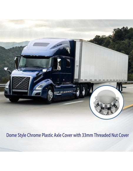 Cubiertas de Eje Cromadas WFLNHB para Semi-Tráiler 33mm