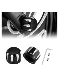 Tapa de Tuerca del Eje Delantero PBYMT Negra CNC Aluminio