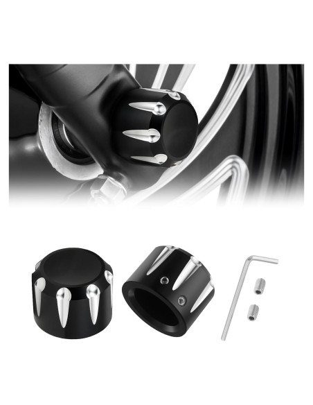 Tapa de Tuerca del Eje Delantero PBYMT Negra CNC Aluminio