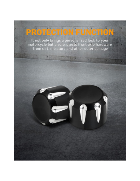 Tapa de Tuerca del Eje Delantero PBYMT Negra CNC Aluminio