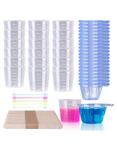 Kit de Tazas de Mezcla LET'S RESIN 200 Pcs 30ml Plástico