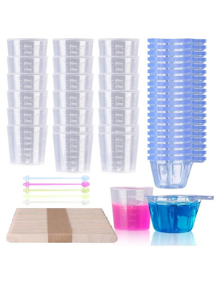 Kit de Tazas de Mezcla LET'S RESIN 200 Pcs 30ml Plástico