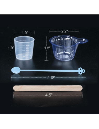 Kit de Tazas de Mezcla LET'S RESIN 200 Pcs 30ml Plástico