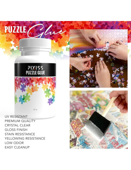 Kit de Pegamento y Sellador para Puzzles Pixiss 8oz