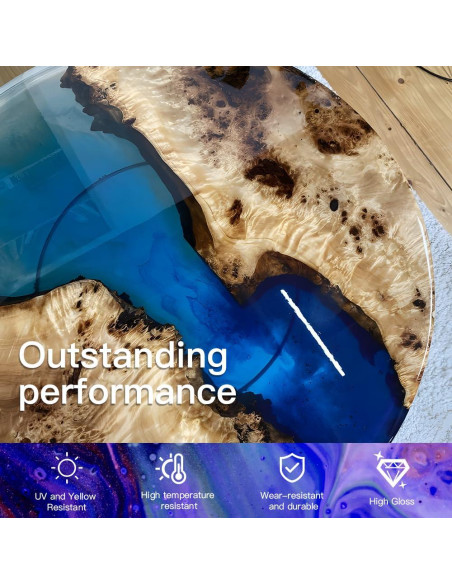 Kit de Resina Epóxica 17 OZ GRLELOU Cristalina y Autonivelante