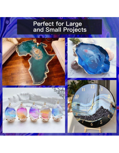 Kit de Resina Epóxica 17 OZ GRLELOU Cristalina y Autonivelante