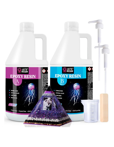 Kit de Resina Epoxy Let's Resin 3.78L Cristalina Sin Burbujas