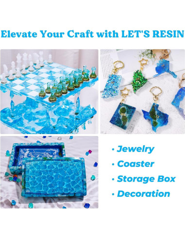 Kit de Resina Epoxy Let's Resin 3.78L Cristalina Sin Burbujas