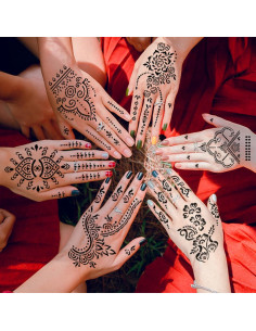 Kit de Plantillas de Tatuajes de Henna ChurlChurl - 24 Hojas 2