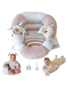 Alfombra 2-en-1 Aila+Aiden Rosa para Bebés con Juguetes