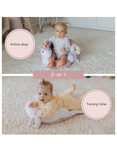 Alfombra 2-en-1 Aila+Aiden Rosa para Bebés con Juguetes 2