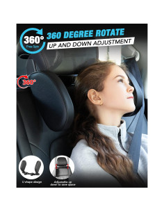 Almohada Reposacabezas JZCreater Ajustable 360 para Coche 2