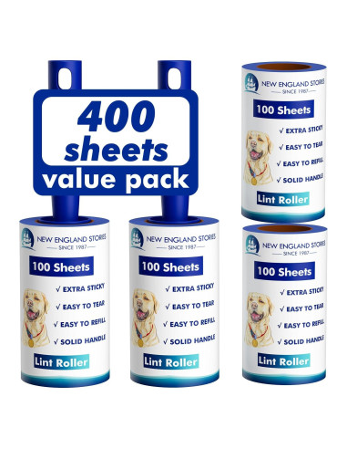 Rodillos para Pelos de Mascotas Historias de Nueva Inglaterra - 400 Hojas