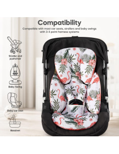 Inserto para Asiento de Auto Babybody Naranja, Soporte Bebés 2