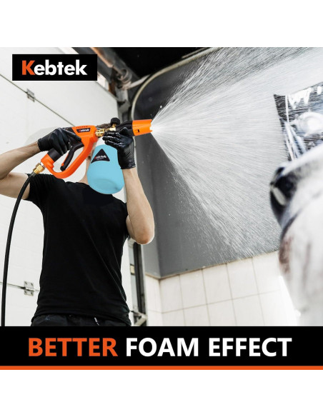 Cañón de Espuma Kebtek 1L con Pistola de Lavado 5200 PSI