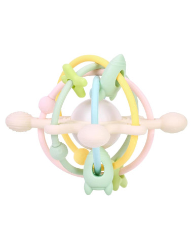 Juguete de Dentición AULEGE Silicona Sonajero 12cm Blanco