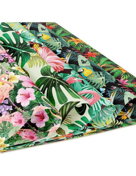 24 Hojas de Papel Tropical Sorkwo 30.48x30.48cm - 12 Diseños