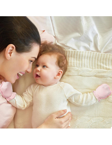 16 Pares Manoplas de Algodón Syhood para Bebés 0-6 Meses