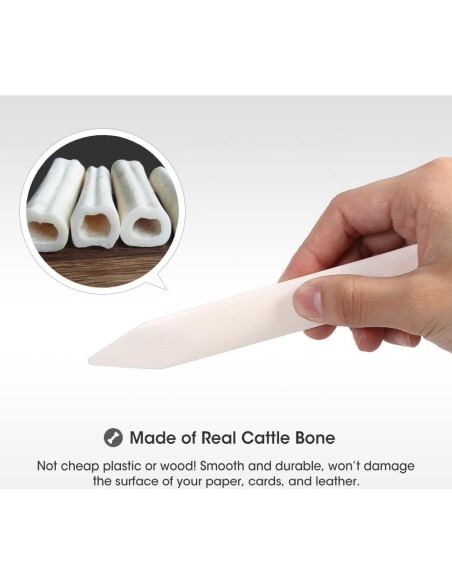 Plegador de Hueso Real DEEDYGO 2 Pcs para Manualidades