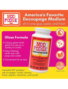 Mod Podge Gloss 473 ml - Pegamento y Sellador No Tóxico 2
