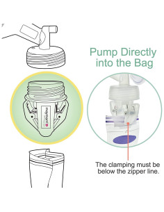 Adaptadores de bolsa de almacenamiento de leche Maymom 2 piezas 2