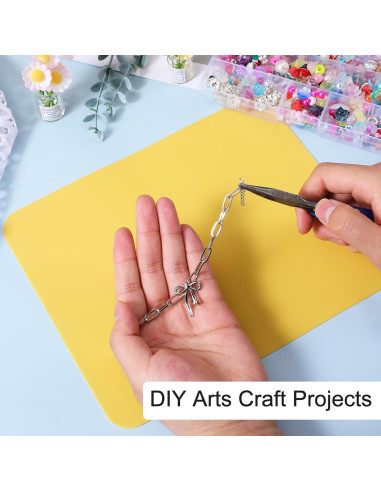 Alfombrillas de Silicona JJUNW 2 Piezas 24x20 cm Azul Amarillo