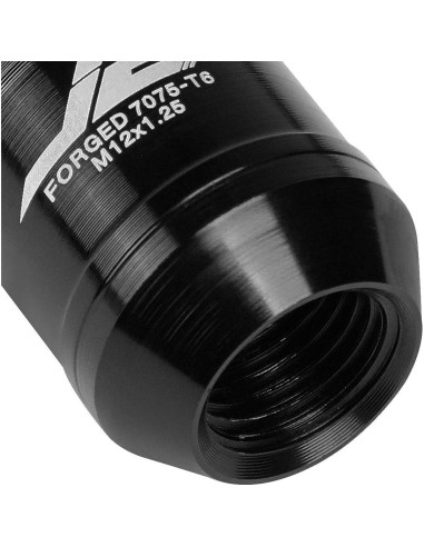 Tuercas de Rueda Abiertas J2 Ingeniería 16 Pcs M12x1.25 Negro