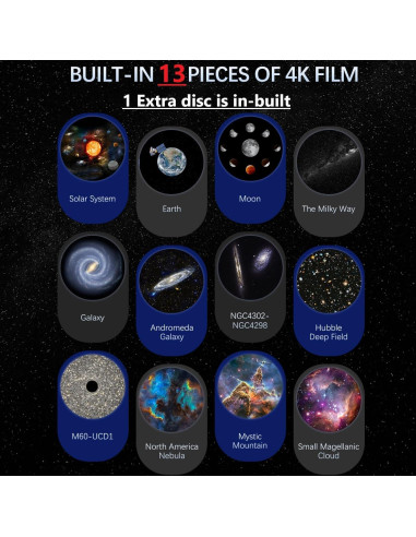 Proyector de Estrellas BLYGACN con 13 Discos y Luz Nocturna