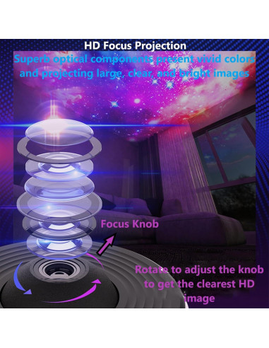 Proyector de Estrellas BLYGACN con 13 Discos y Luz Nocturna