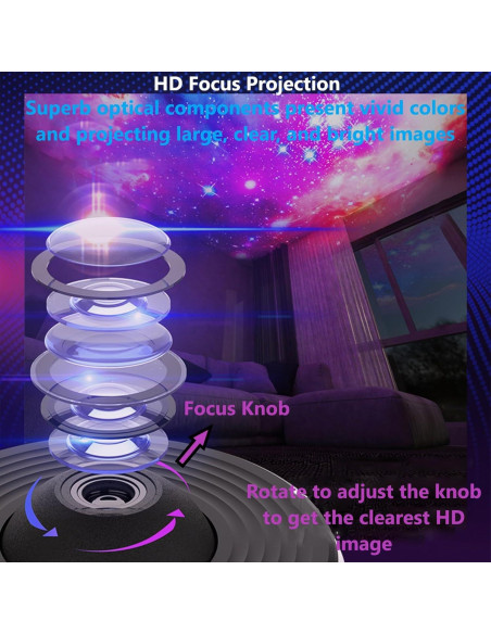 Proyector de Estrellas BLYGACN con 13 Discos y Luz Nocturna