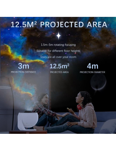 Proyector de Estrellas BLYGACN con 13 Discos y Luz Nocturna