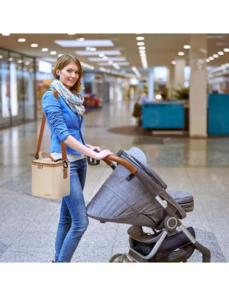 Bolsa de Enfriamiento BABEYER para 6 Biberones 266 ml Crema