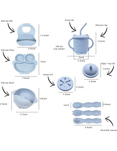 Juego de Alimentación para Bebés Babygineer - Silicona Ecológica 2