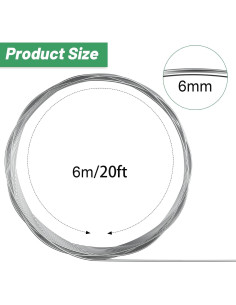 Alambre de Aluminio 6 Metros 6 mm Pelopy para Manualidades 2