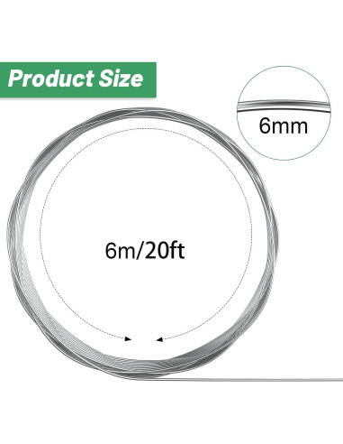 Alambre de Aluminio 6 Metros 6 mm Pelopy para Manualidades
