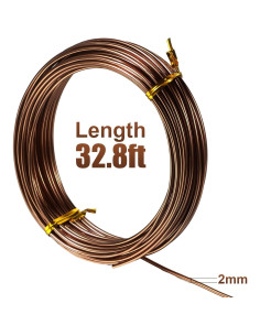 Alambre de Aluminio TecUnite 10 m x 2 mm para Joyería DIY 2