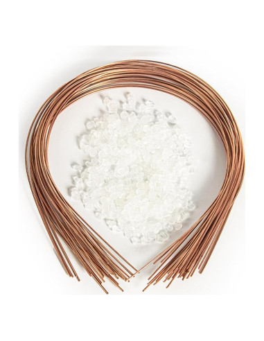 50 Diademas de Alambre de Metal Mollensiuer 0.1cm Ancho