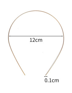 50 Diademas de Alambre de Metal Mollensiuer 0.1cm Ancho 2