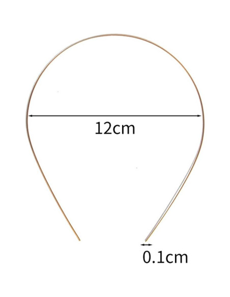 50 Diademas de Alambre de Metal Mollensiuer 0.1cm Ancho