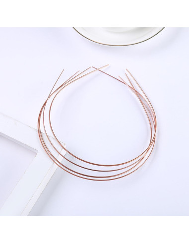 50 Diademas de Alambre de Metal Mollensiuer 0.1cm Ancho