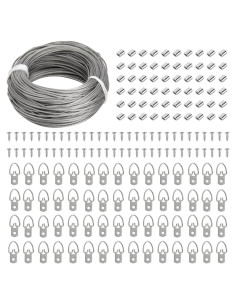 Kit de Colgado de Imágenes Blisstime - 30m Cable, 60 Ganchos D